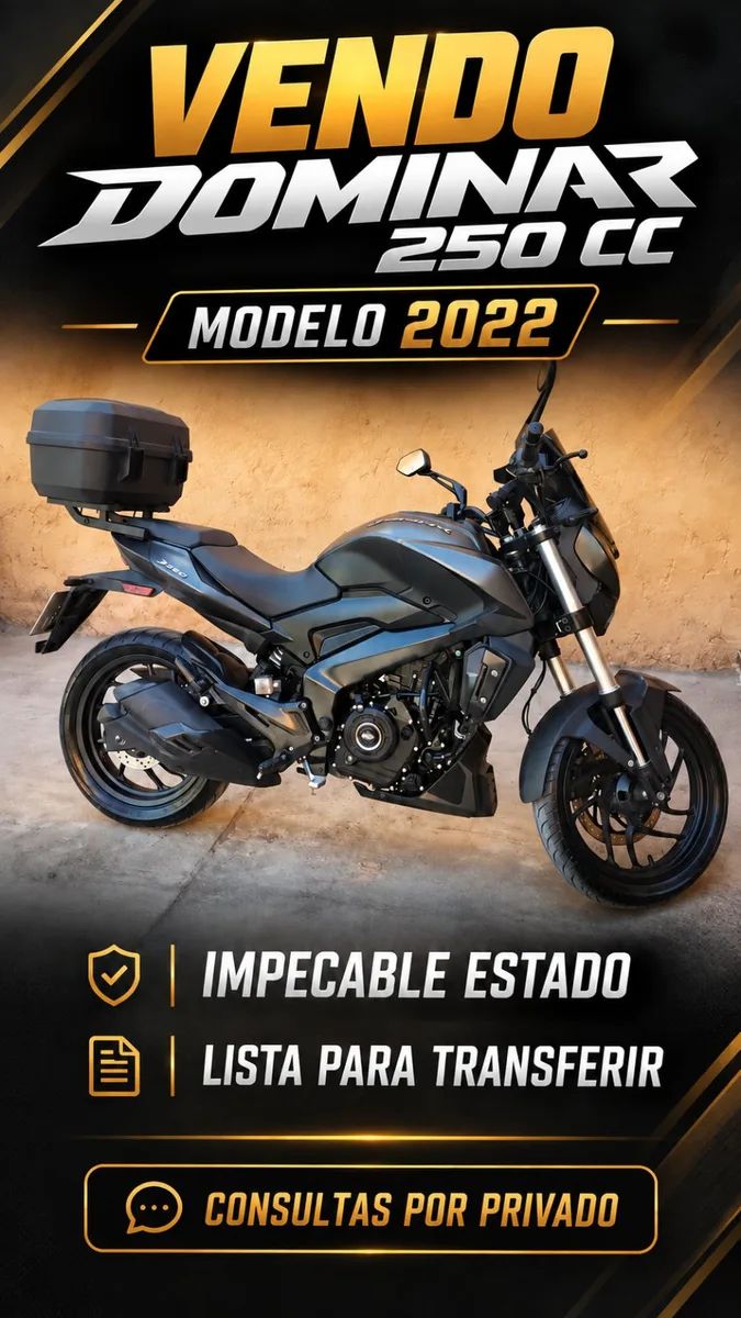Bajaj Dominar 250 CC Naked con baúl — Impecable – foto 1 de 2